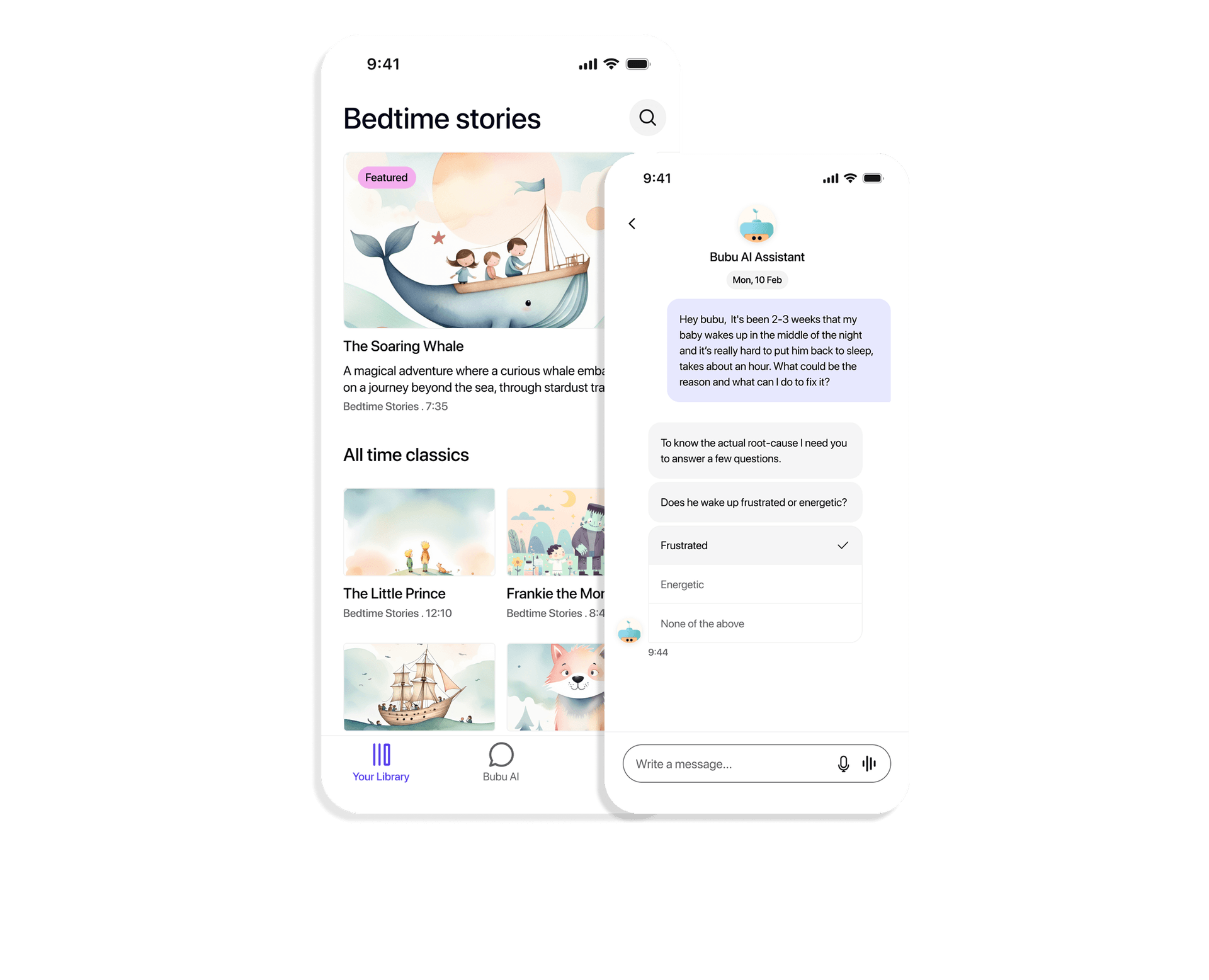 Bubu AI App Screens