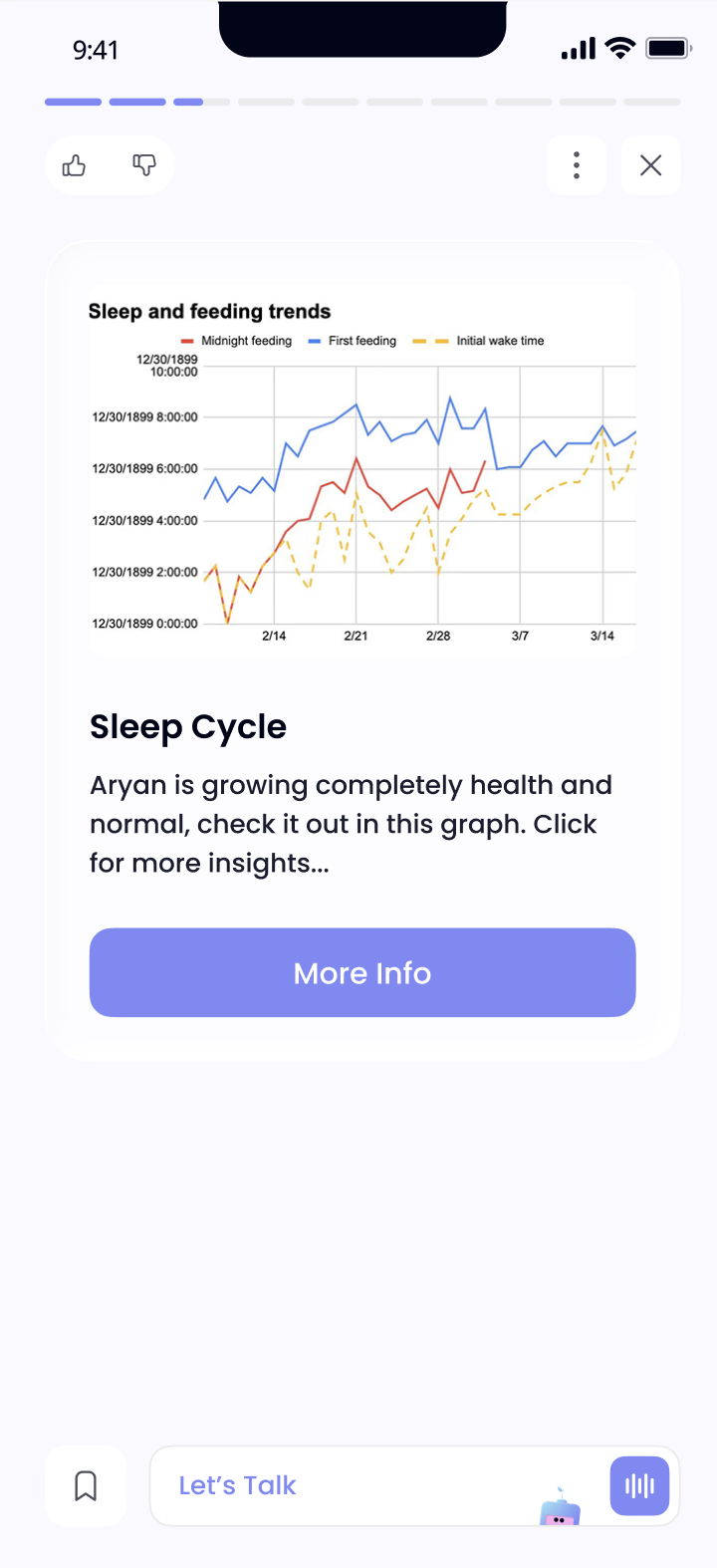 Bubu proactive parenting insight screen